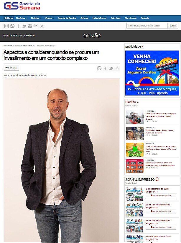 Aspectos a considerar quando se procura um investimento em um contexto complexo